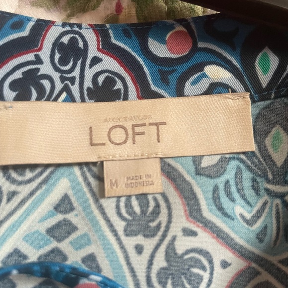 LOFT Multicolor Geometric Print Dress.  Size Medium. - Picture 5 of 7